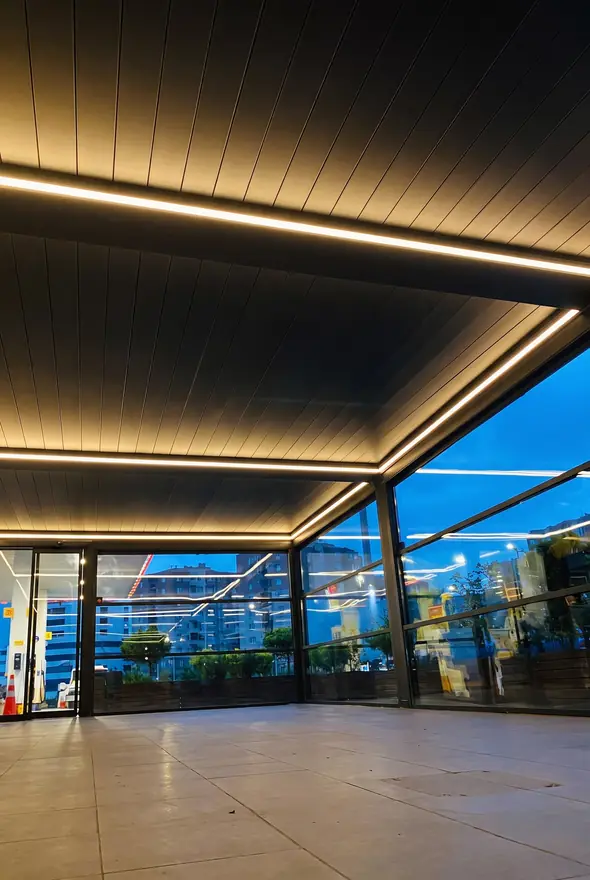 Пергола + Гильотинное остекление · 120 m² — Швеция