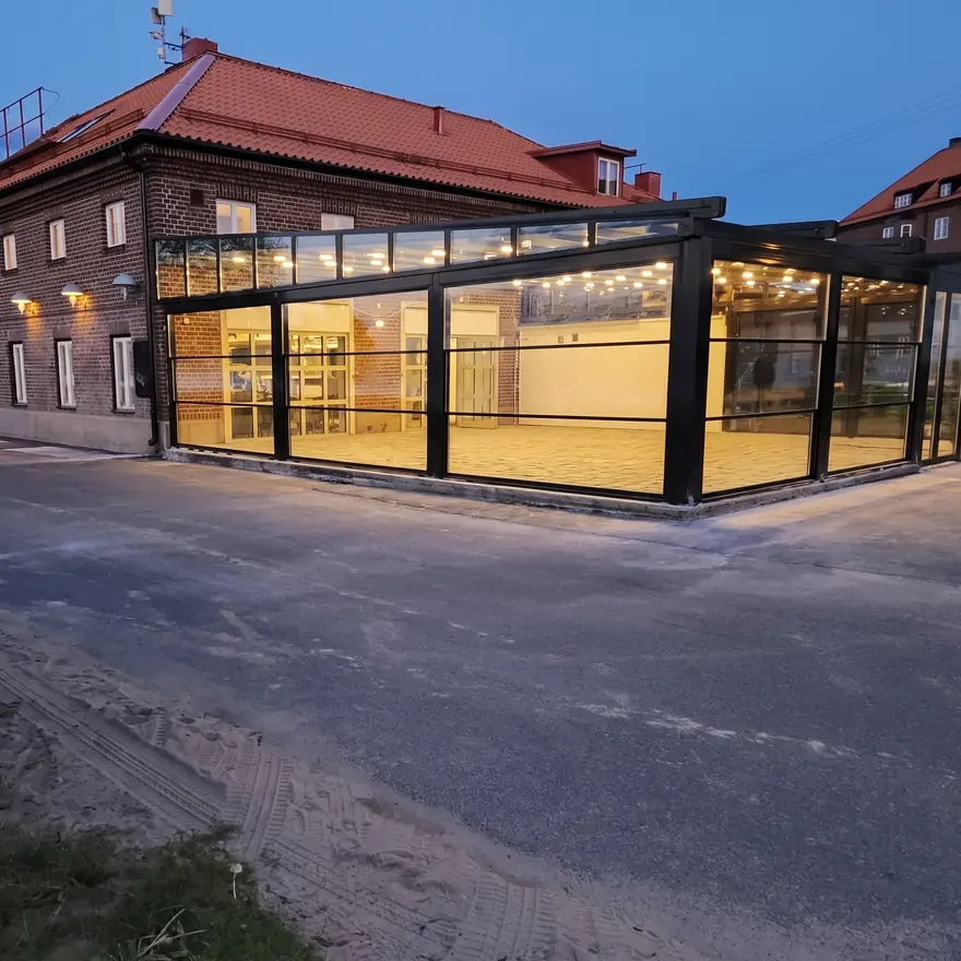 Пергола + Гильотинное остекление · 120 m² — Швеция
